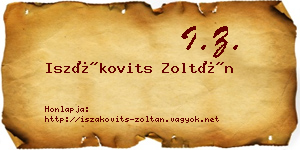 Iszákovits Zoltán névjegykártya